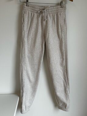 TNA BOYFRIEND SWEATPANTS - HTHR LIGHT OATMEAL - XS